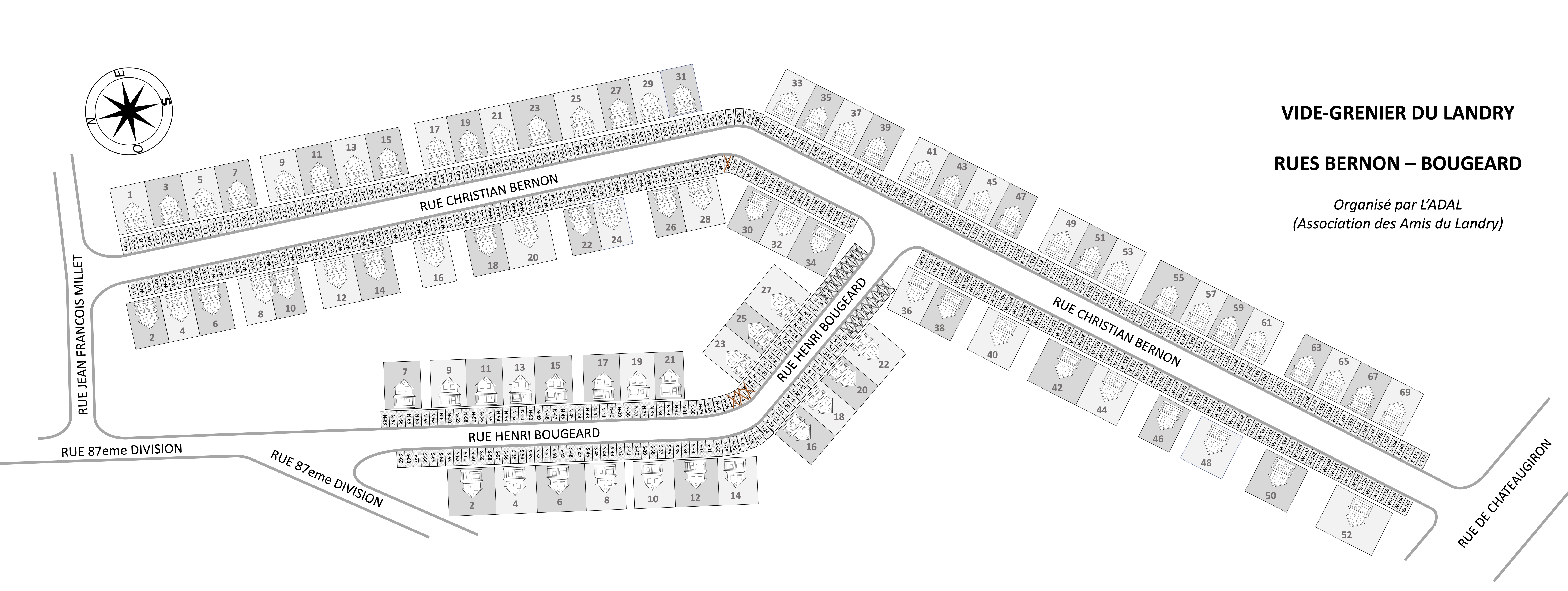 Plan des emplacements